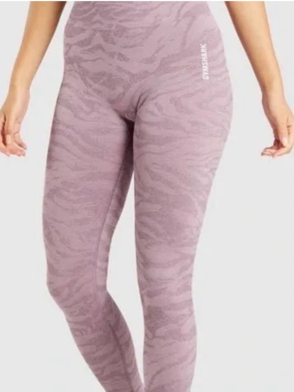 Gymshark Adapt Seamless animal Leggings Elastic Waistband size small lilac zebra